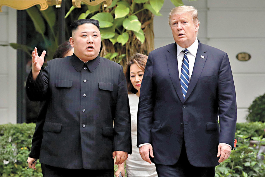 ●特朗普（右）與金正恩在事件後曾兩度會面。 資料圖片