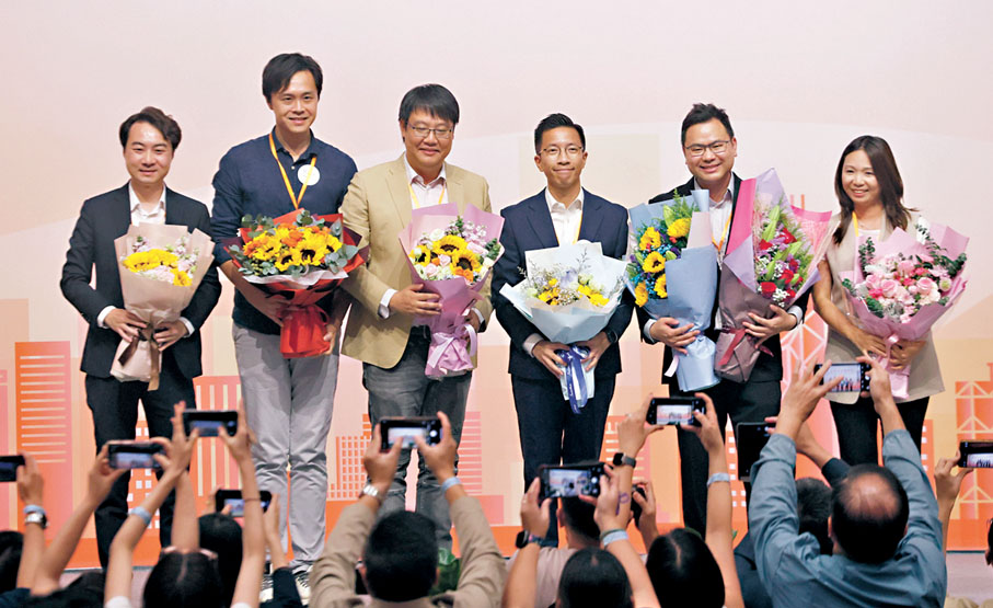●新界分區委員會、地區撲滅罪行委員會及地區防火委員會委員的代表界別當選人。 香港文匯報記者郭木又  攝