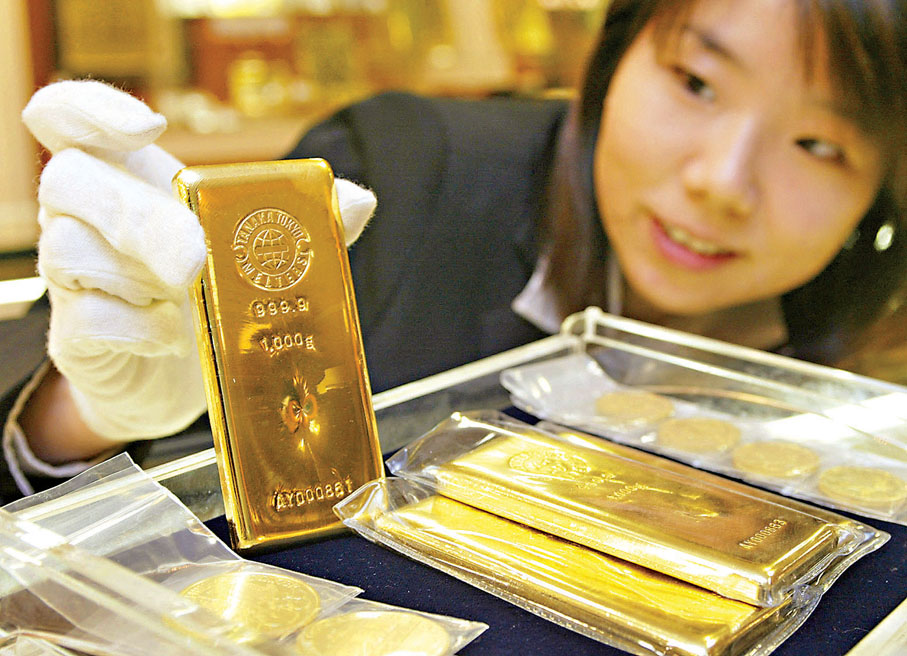 ●中國8月末黃金儲備7,402萬盎司。資料圖片