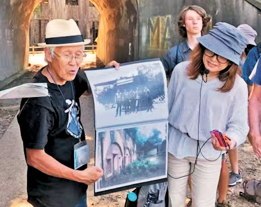 ●2019年，日本退休教師山內正之上千次登上大久野島，講解侵華日軍製造毒氣的歷史。香港文匯報記者于海江 翻拍