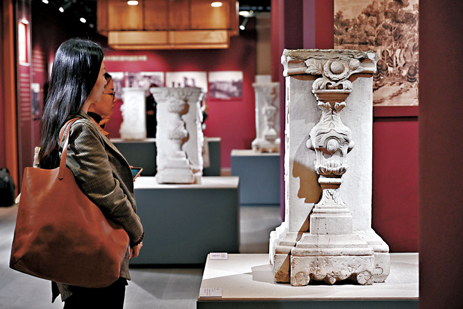 ●2023年，流失海外百餘年的7根圓明園石柱回歸祖國。資料圖片