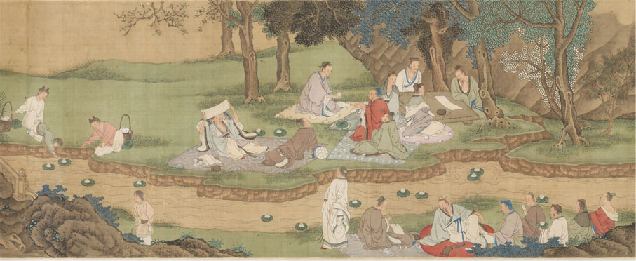●清朝樊沂蘭亭修禊圖卷。 網上圖片