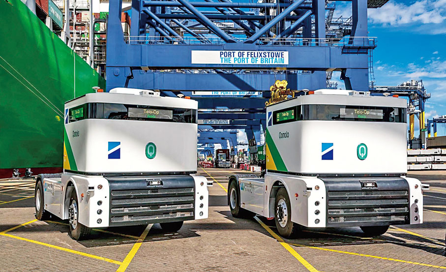 ●西井科技Q-Truck在英國Felixstowe碼頭。
