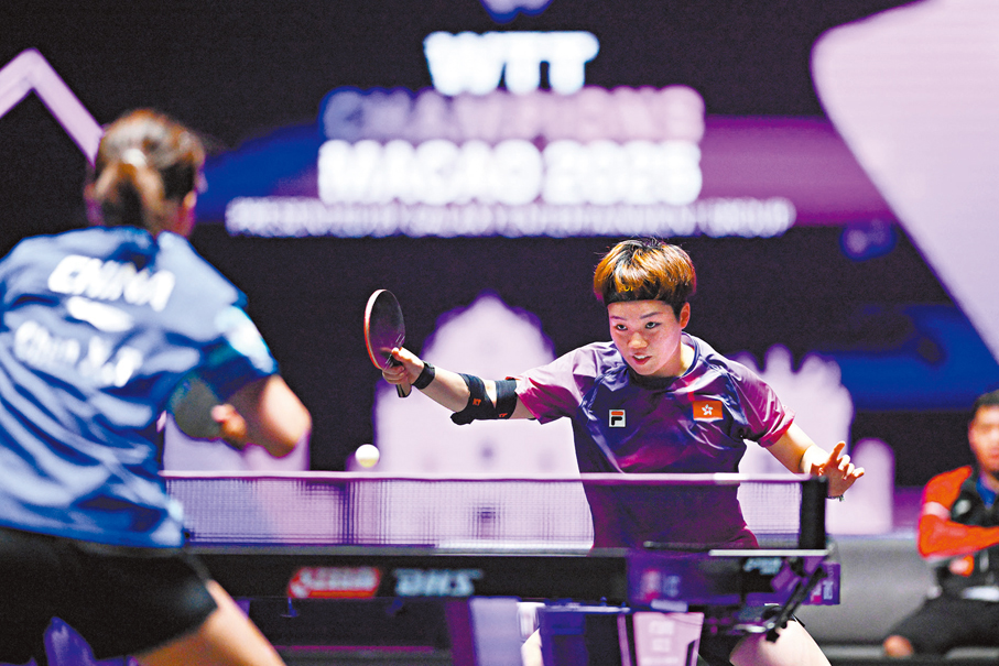 ●杜凱以直落三局不敵陳幸同。 新華社