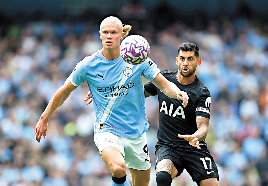 ●曼城中鋒夏蘭特狀態不俗。資料圖片