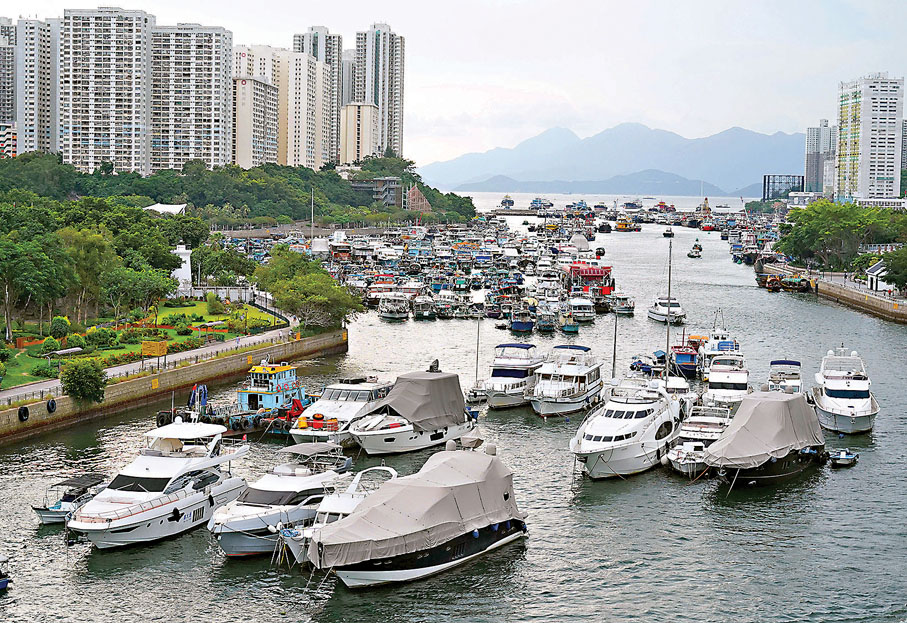 ●施政報告提出增加約600個遊艇新泊位，其中包括擴建香港仔避風塘。 香港文匯報記者曾興偉  攝