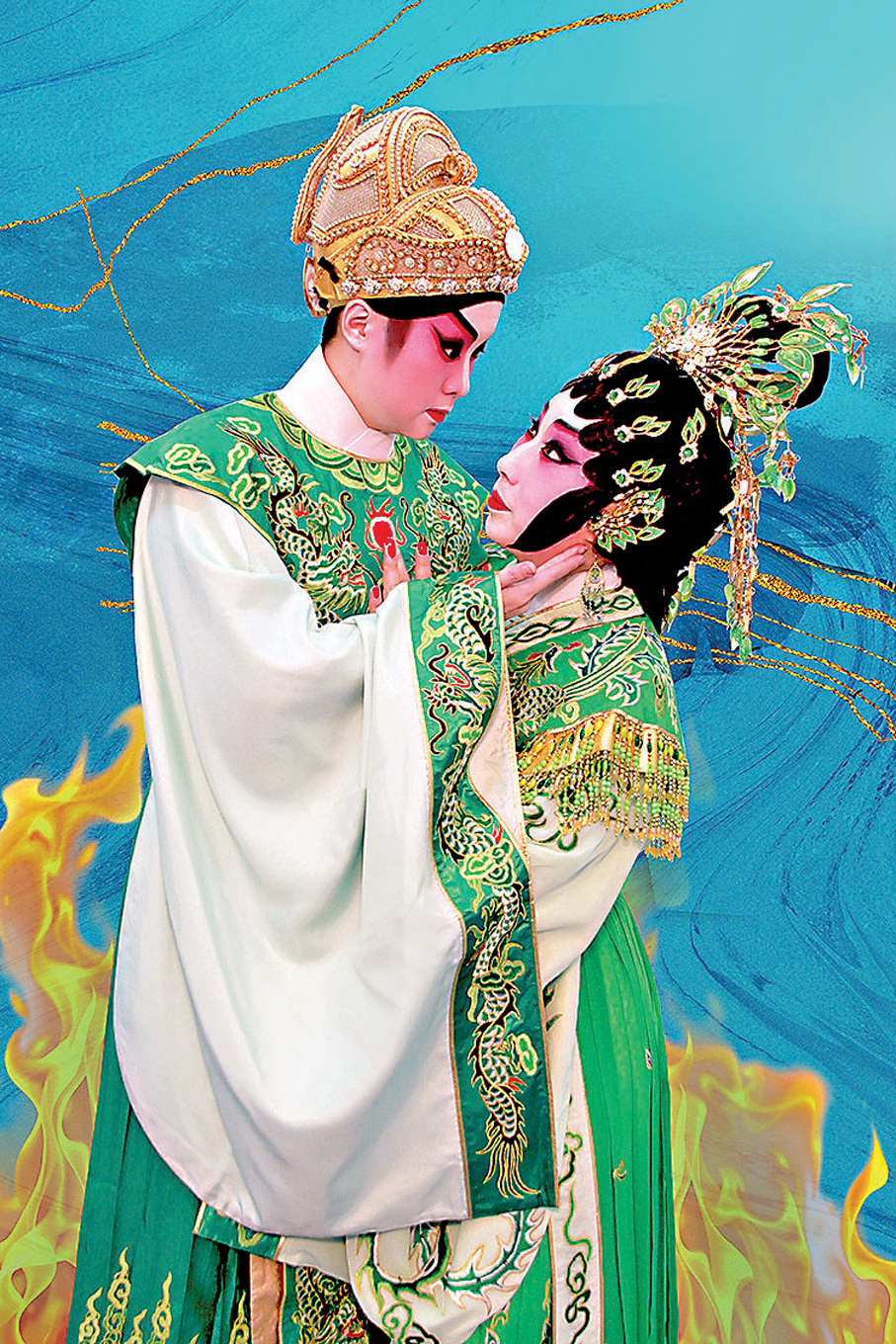 ●任丹楓和紫令秋在《李後主》中的扮相。