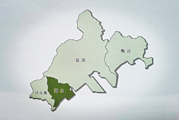 ●海山街道像一柄嵌入沙頭角街道與鹽田街道之間的楔子。 作者供圖