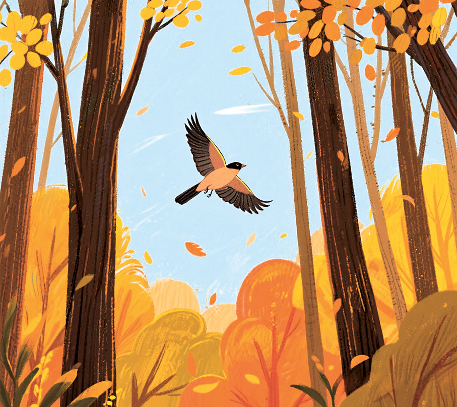 ●那隻鳥不經意間為我們的旅行增添了溫馨與美好。 AI繪圖