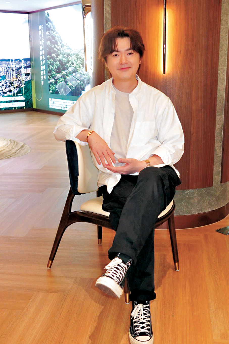 ●洪卓立罕談其病況。 香港文匯報記者阿祖  攝