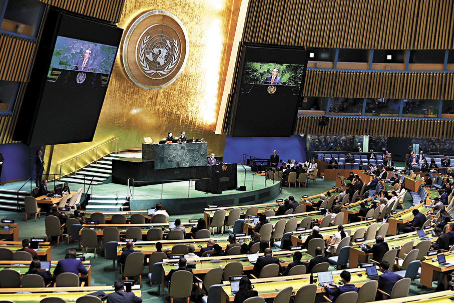 ●當地時間9月26日，國務院總理李強在紐約聯合國總部出席第80屆聯合國大會一般性辯論並發表講話。 新華社