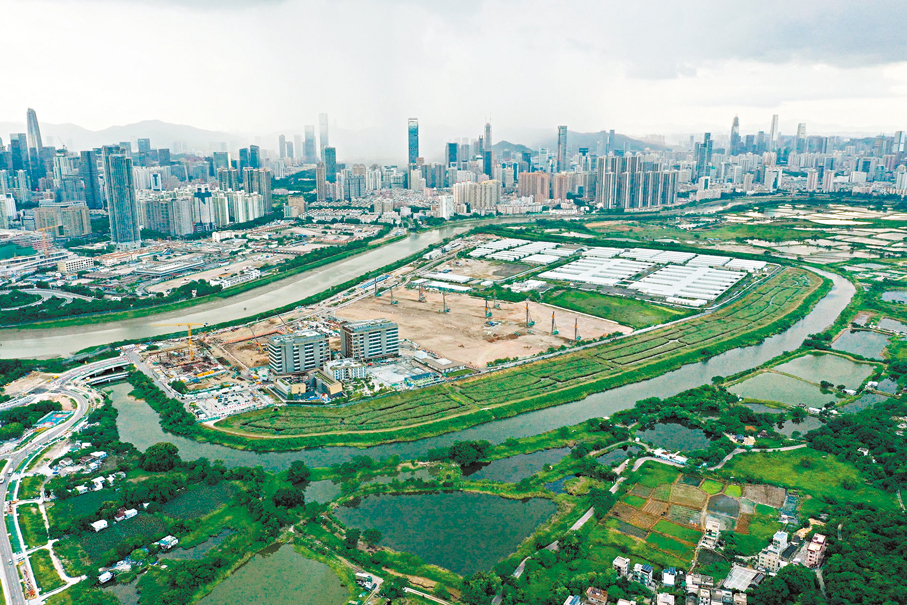 ●建設中的河套香港園區。　　　資料圖片