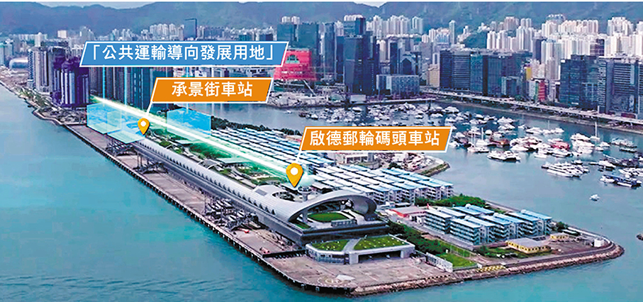 ●圖為啟德智慧綠色集體運輸系統構想圖。 運輸及物流局局長網誌截圖