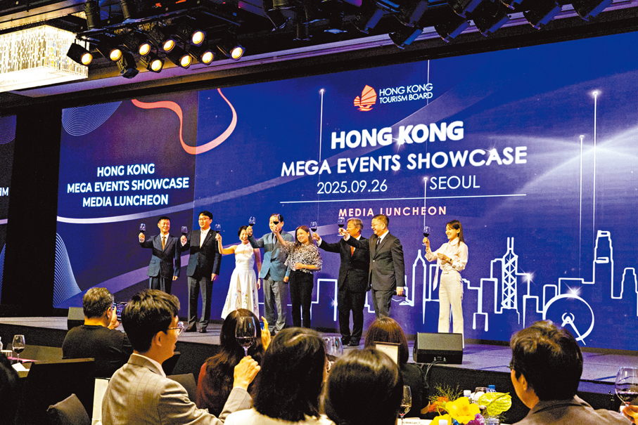 ●羅淑佩前日在韓國首爾出席香港盛事簡報會及午宴。
