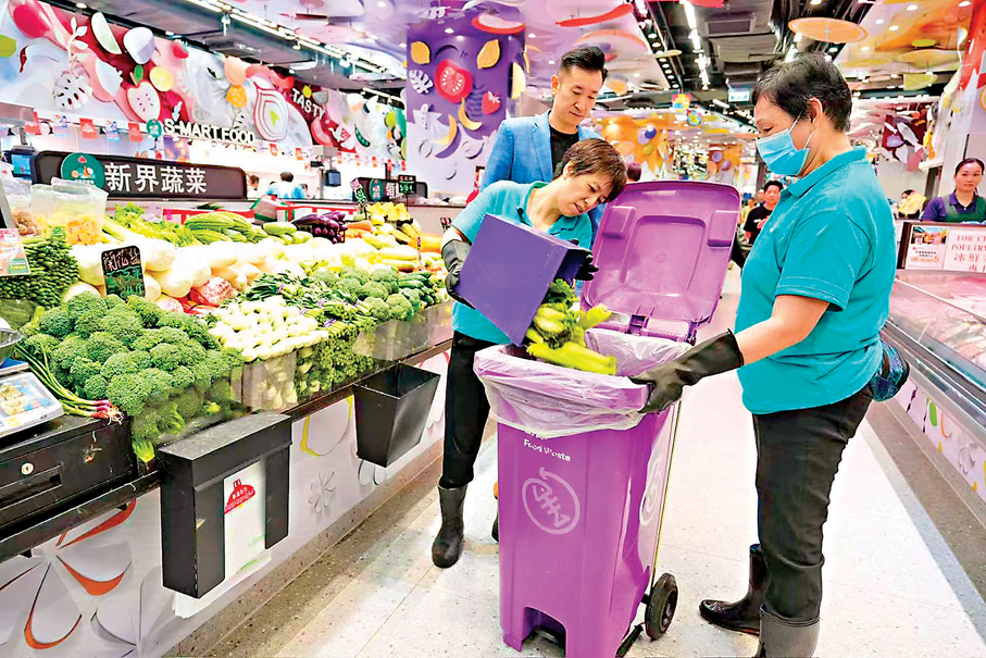 ●凌偉漢表示，近年街市廚餘數量有下降跡象，這與回收工作的推進密不可分。 大公文匯全媒體記者馬丁  攝