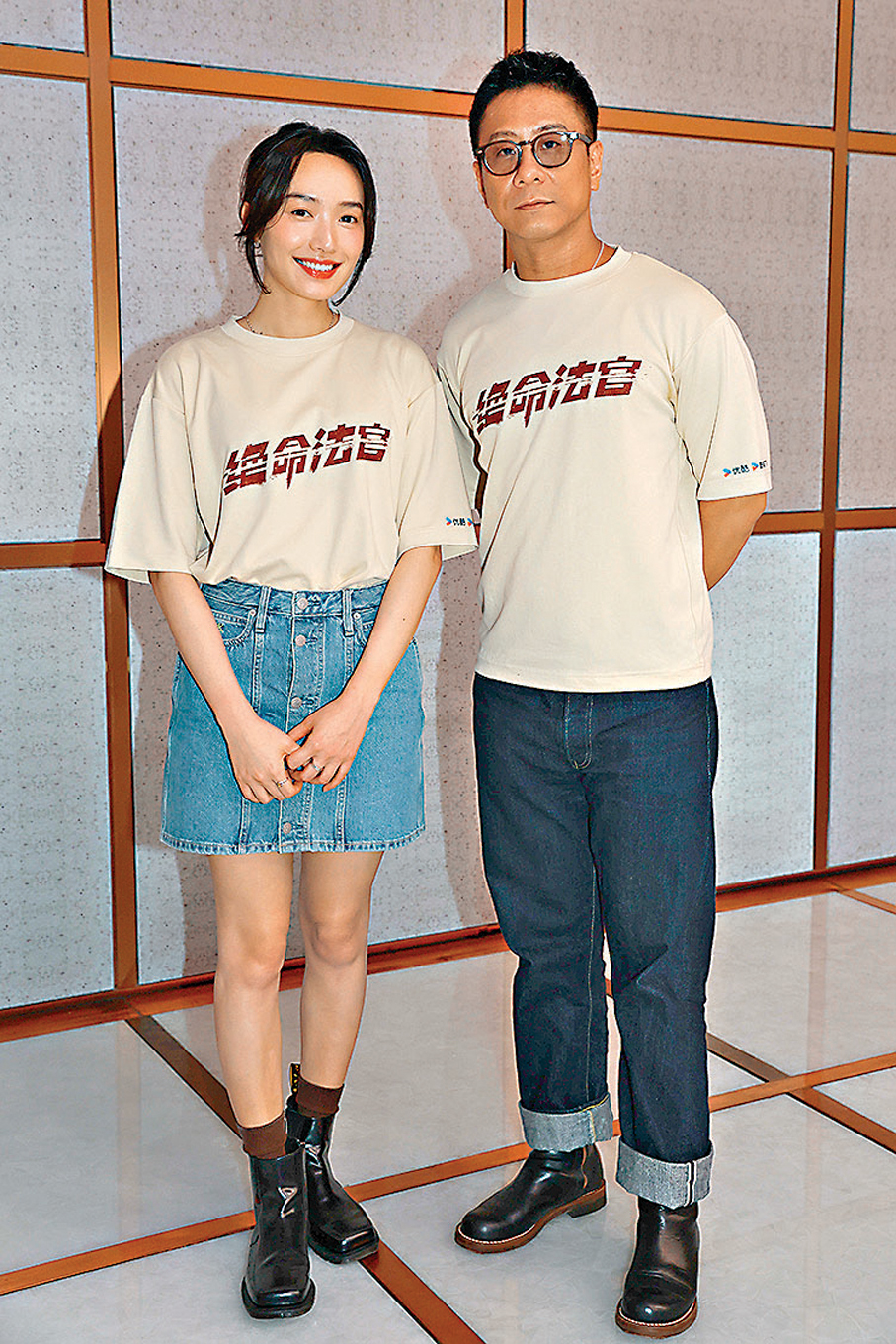 ●蔡思韵與朱栢康默契十足。 香港文匯報記者北山彥  攝