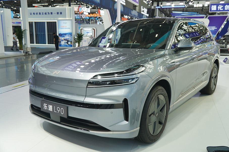 ●蔚來汽車旗下品牌樂道推出的純電大型SUV樂道L90。朱順傑 攝