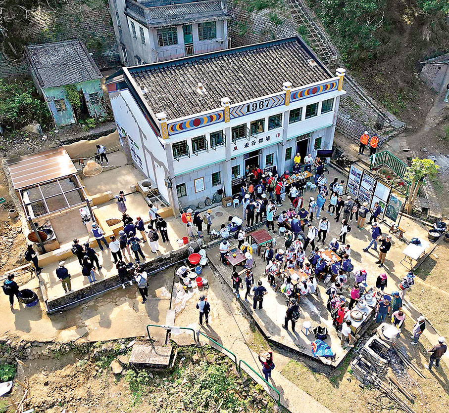 ●修復後的谷埔五肚楊氏大宅成為中大跨學科教研基地。