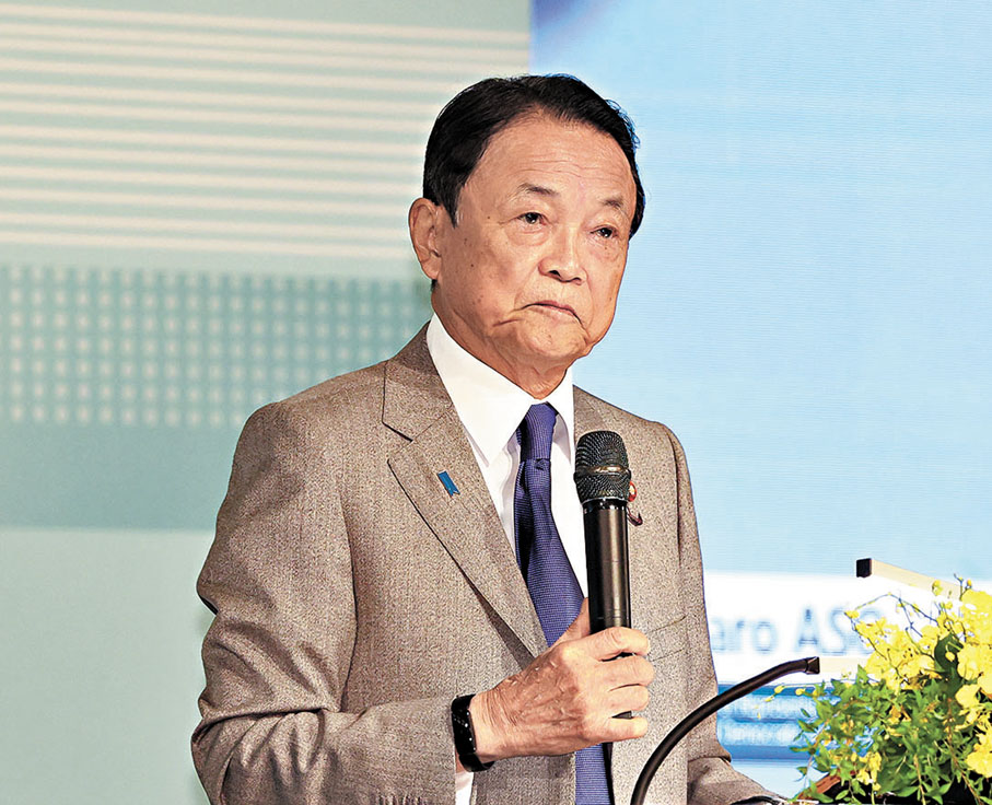 ●麻生太郎手握逾40名議員支持票。 資料圖片