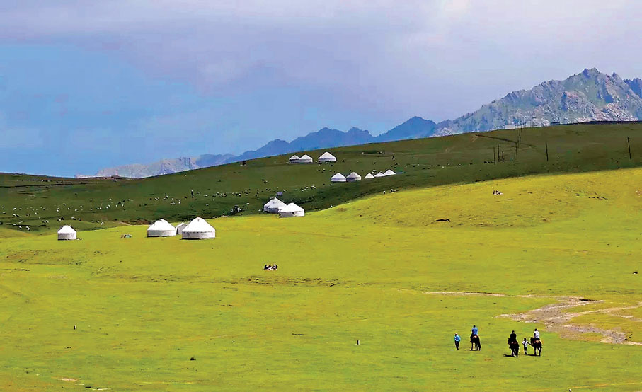 天山大峽谷裏的草原