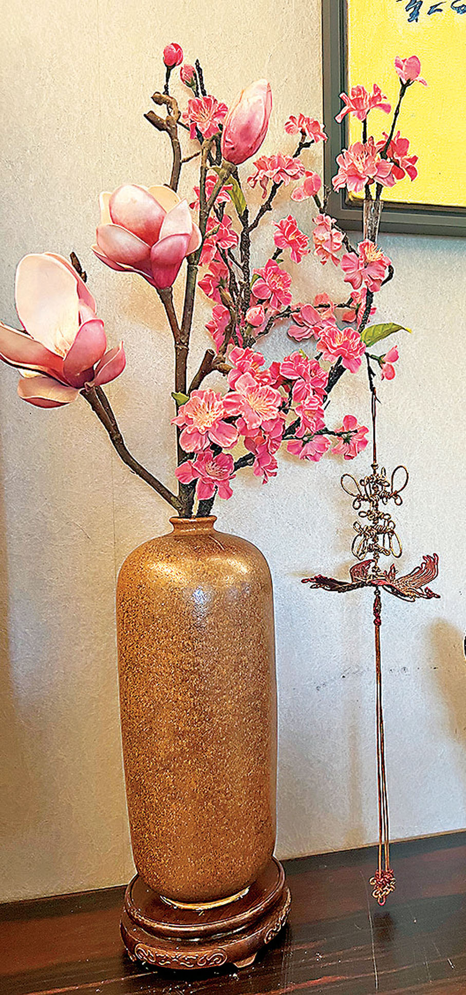 ●中國結不僅可以成為配飾，也可以獨立欣賞。