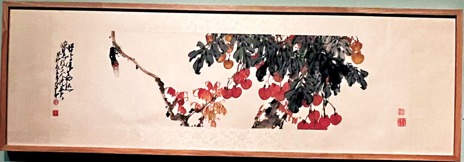 ●趙少昂1963年作品《荔樹寒蟬》。