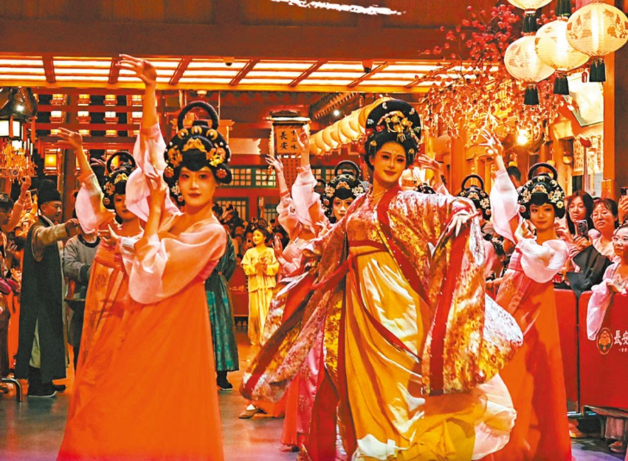 ●現場唐風演藝精彩紛呈。