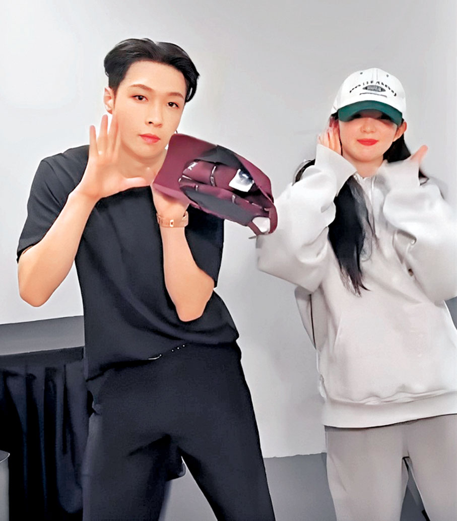 ●張藝興與裴珠泫挑戰《技能五子棋》。視頻截圖