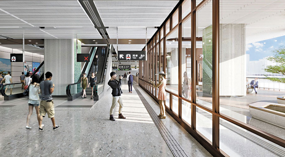 ●港鐵未來的車站將更多採用天然採光設計。