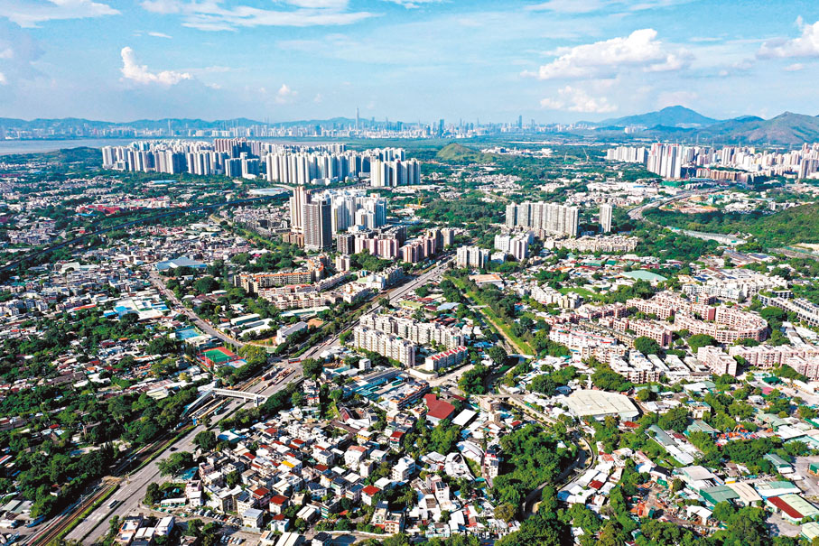 ●洪水橋新發展區將興建智慧綠色集體運輸系統。圖為洪水橋一帶現況。 資料圖片