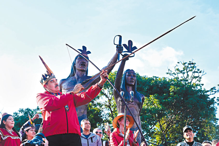 ●馬杜羅宣布動員軍隊、警察與民兵，捍衛整個委內瑞拉。 美聯社