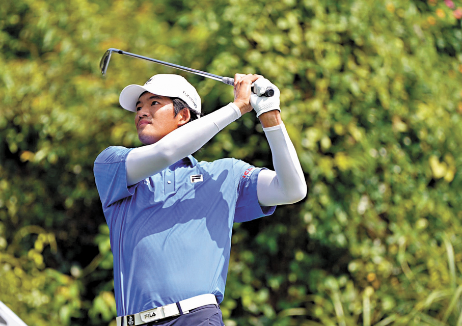 ●許龍一在比賽中。 香港文匯報記者郭正謙 攝