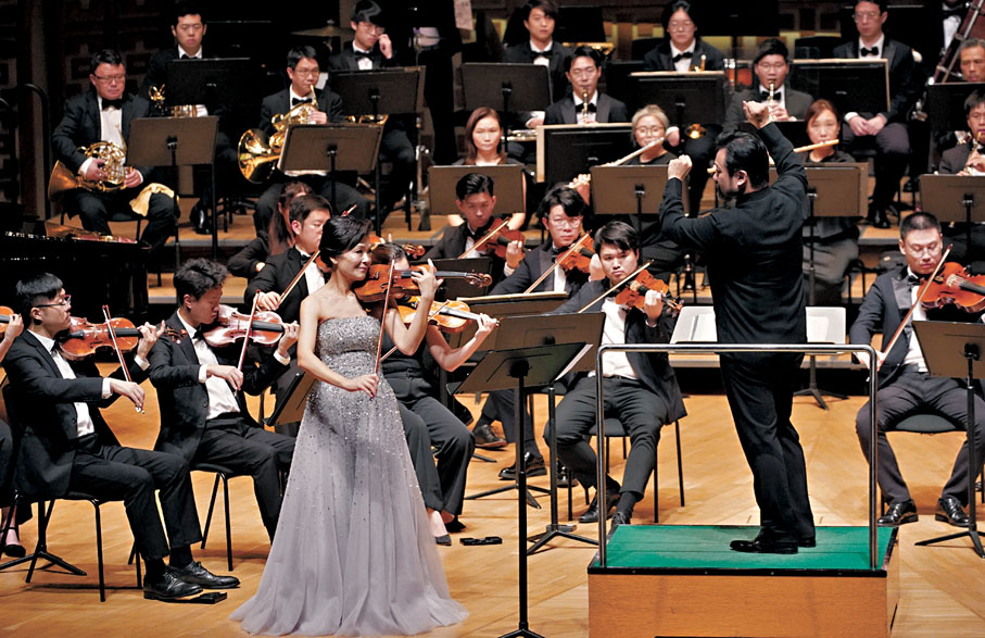 ●姚珏特邀林大葉執棒「弦繫家國·樂頌華章」音樂會。香港文匯報記者曾興偉  攝