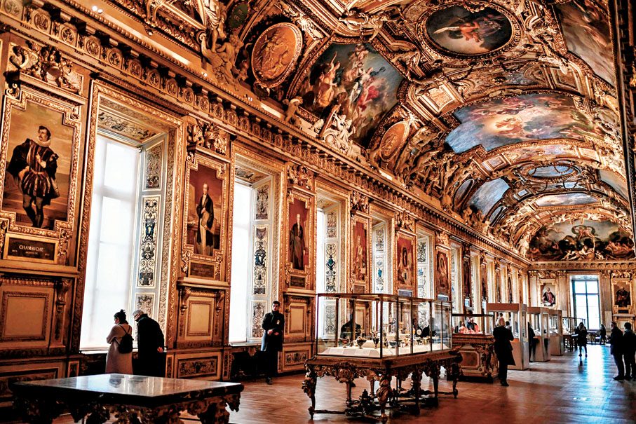 ●涉案羅浮宮阿波羅長廊。 法新社