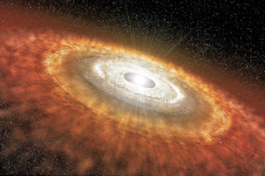 ●太陽系形成的藝術創想圖。 網上圖片