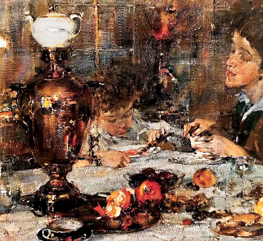 ●費欣作畫往往是從一個抽象的角度開始。 作者供圖