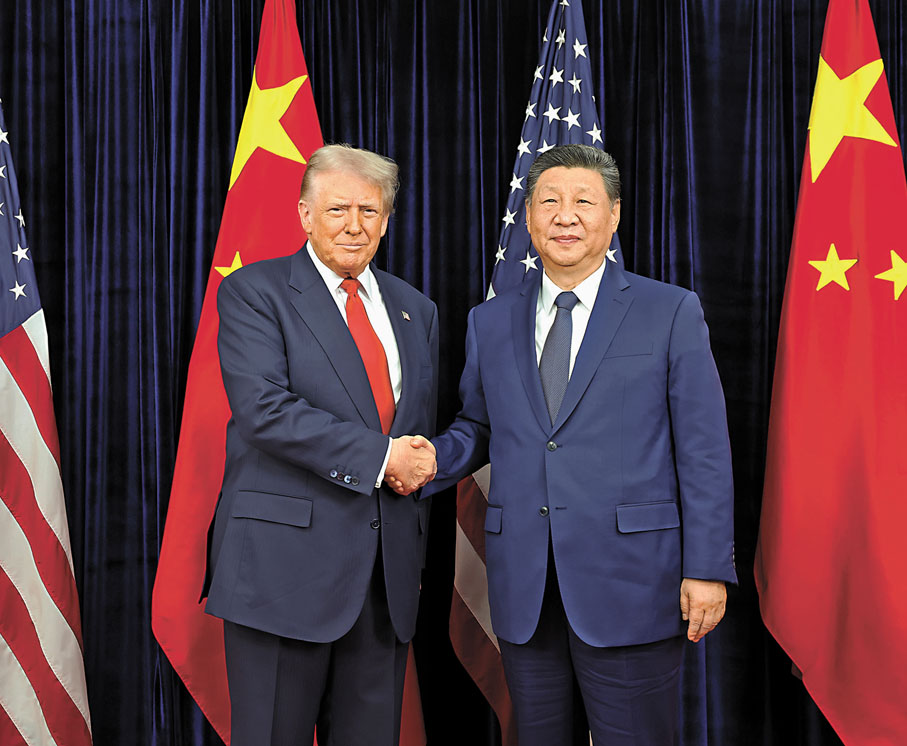 ●當地時間10月30日，國家主席習近平在釜山同美國總統特朗普舉行會晤。 新華社