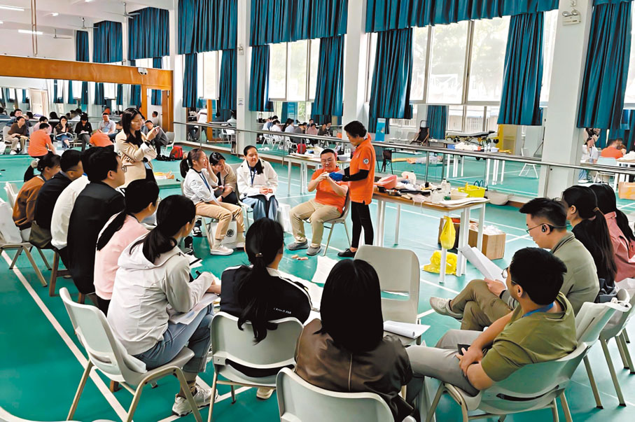 ●廣州賽區已培訓醫護約5,000人次。圖為培訓現場。