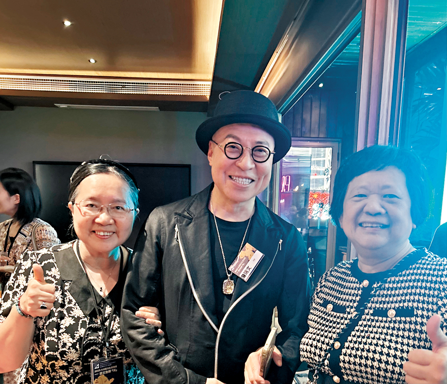 ●筆者出席活動喜遇詹瑞文（中）。 作者供圖