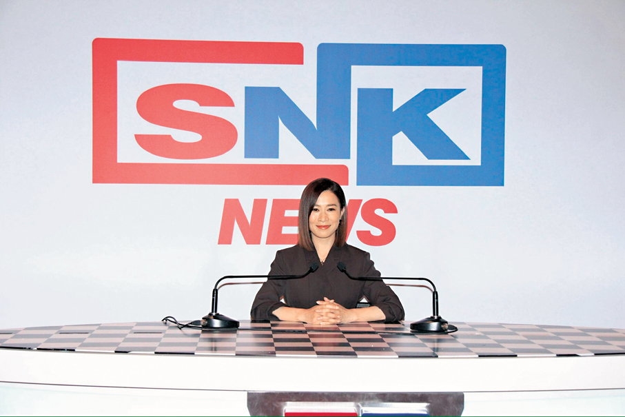 ●「Man姐」宣布《新聞女王2》的播出時間。香港文匯報記者達里 攝