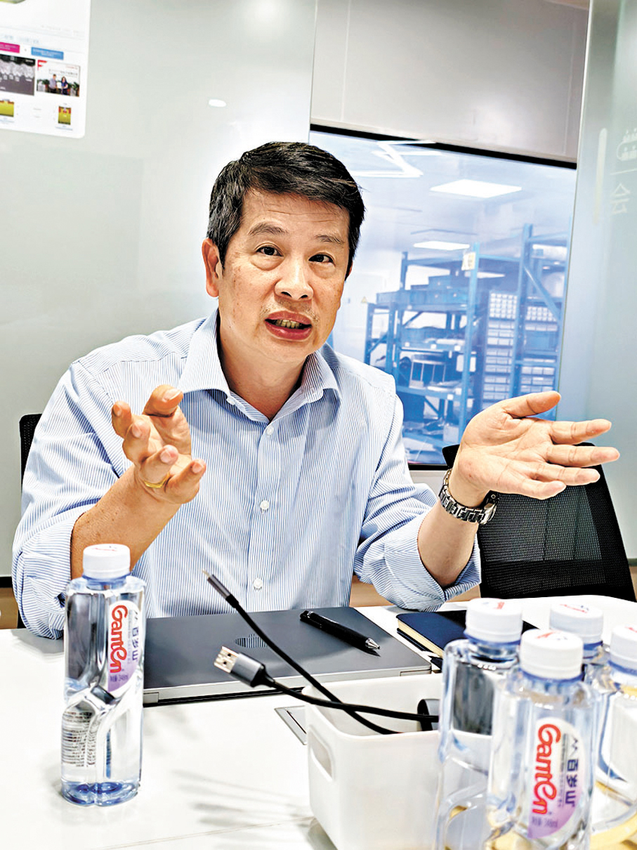 ●中珵半導體（深圳）有限公司創始人譚建明。香港文匯報記者趙一存 攝