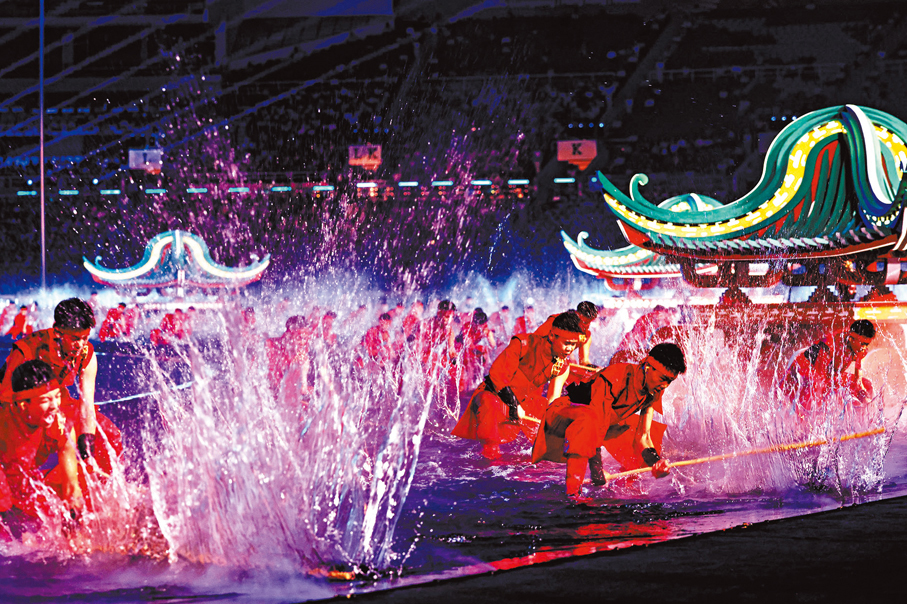 ●十五運會開幕式將有大量「水」元素的運用。