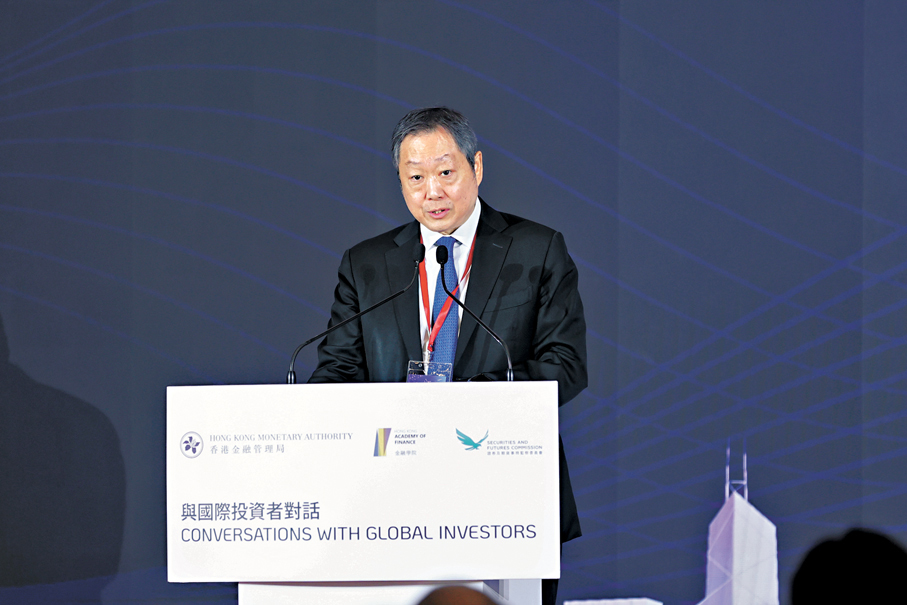 ●黃天祐指出，香港今年IPO集資額較去年同期增長超過三倍，展現其作為亞洲領先國際金融中心的強大吸引力。 香港文匯報記者萬霜靈  攝