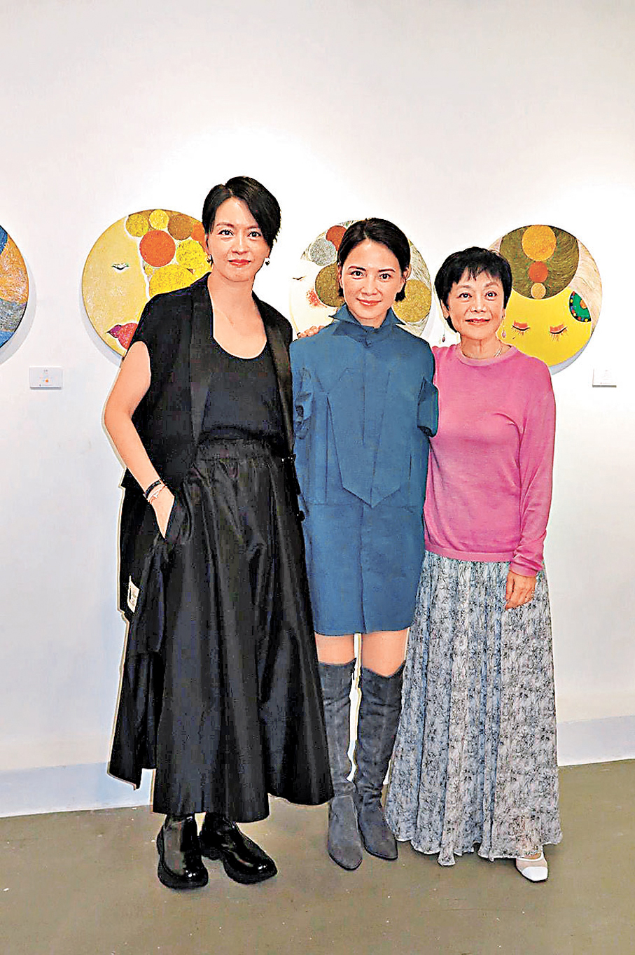 ●李心潔（中）獲梁詠琪與張艾嘉力撐。 香港文匯報記者阿祖  攝