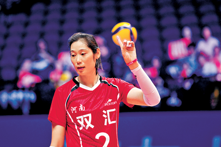 ●朱婷帶領河南隊再下一城。圖為日前首場比賽。  資料圖片