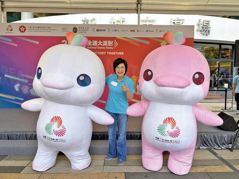 ●中電企業發展總裁莊偉茵出席全運會宣傳活動，身體力行支持全運會盛事。