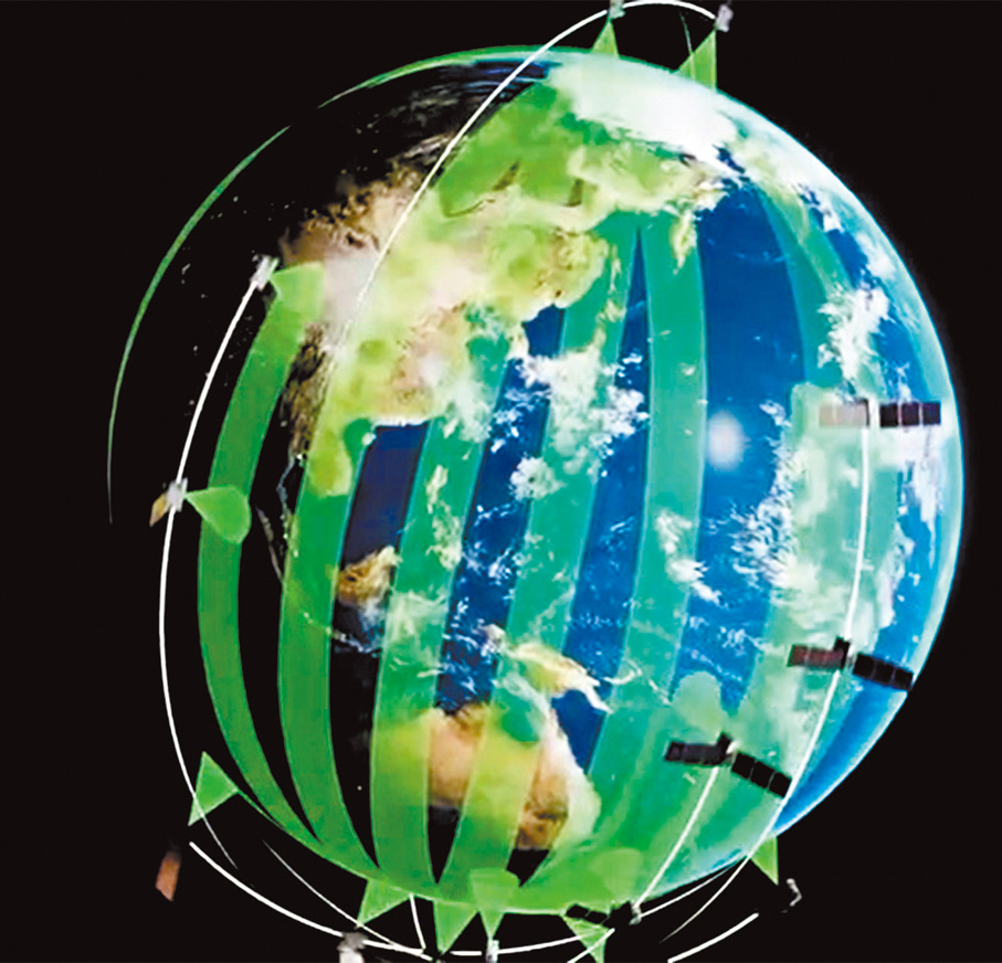 ●公司計劃打造由多個衛星共同組成的「星座」，以觀測大氣中的水氣變化。圖為飛廉星座。  受訪者供圖