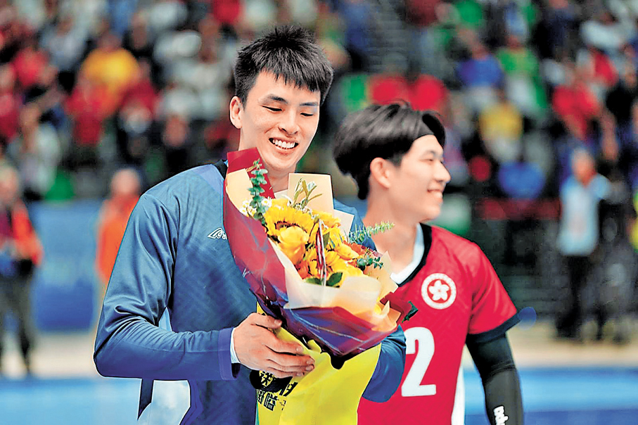 ●港隊門將葉冠英全運會後退役。香港文匯報記者郭正謙 攝