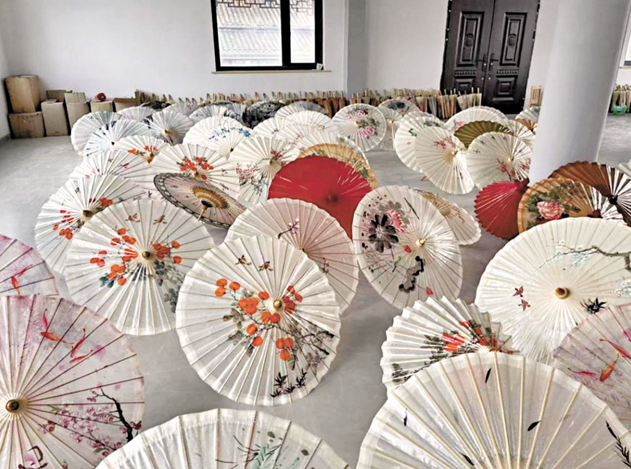 ●甲路村的油紙傘美名遠揚。 作者供圖