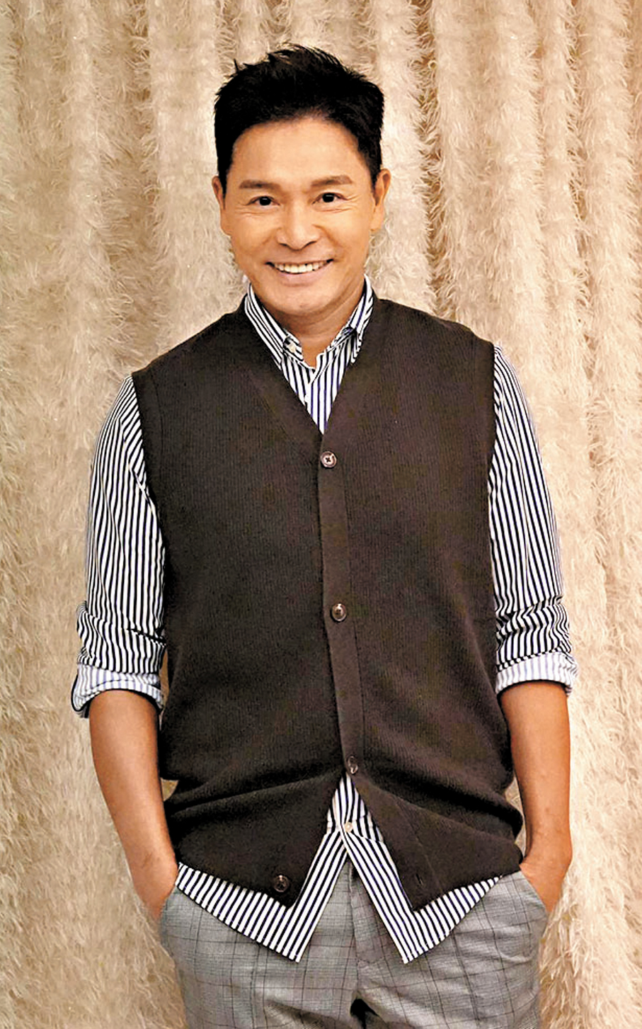 ●郭晉安稱不強求子承父業。  香港文匯報記者裴亦菲 攝